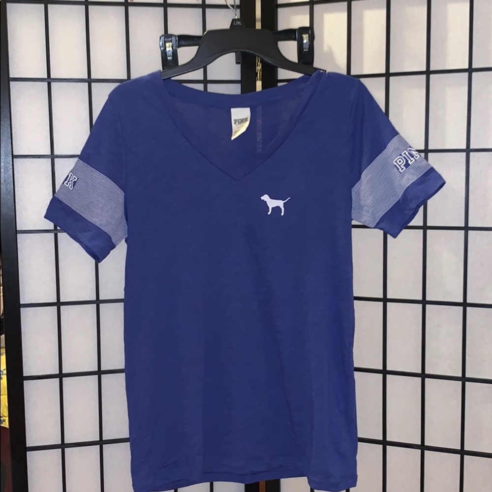 PINK PURPLE V-NECK TOP